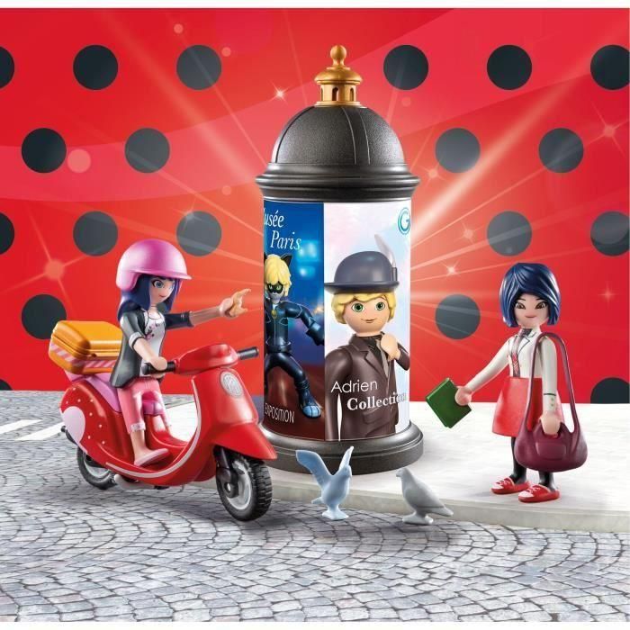 Playmobil 71864 Miraculous: Paseo en Scooter por París con Marinette y Kagami, Maletero, Juego de Construcción para Niños +4 años 1