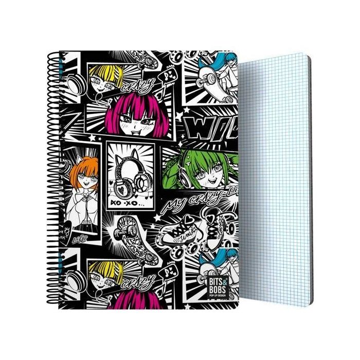 Grafoplás Cuaderno 80H Folio 90 gr 4x4 mm 5 Bandas Color Tapa Pp Bits&Bobs 24 Yuku Grafoplás Cuaderno 80H Folio 90 gr 4x4 mm 5 Bandas Color Tapa Pp Bits&Bobs 24 Yuku