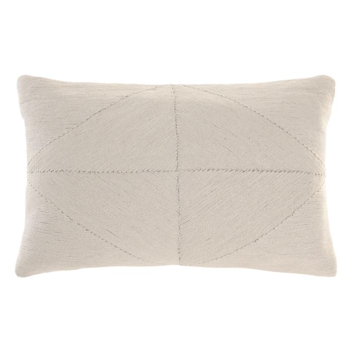 DKD Home Decor India 24 Cojín Crudo Bordado a Mano Algodón 30 x 50 cm (2 Unidades)