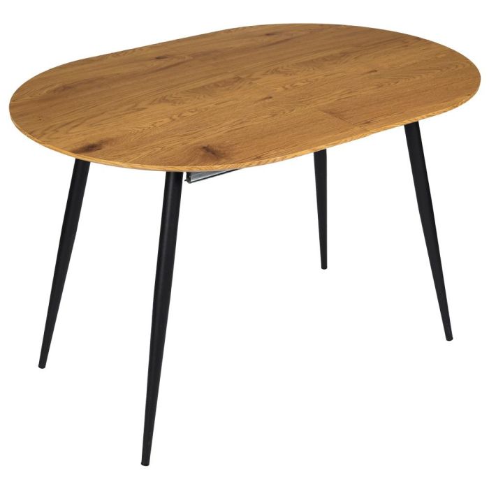Home Deco Factory Mesa Extensible Oval de Comedor 120/160x80x76 cm, MDF y Hierro, para 4-6 Personas 2 Home Deco Factory Mesa Extensible Oval de Comedor 120/160x80x76 cm, MDF y Hierro, para 4-6 Personas 2
