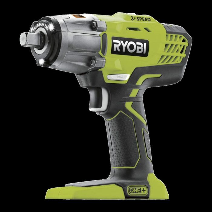 Ryobi R18IW3-0 Destornillador de Impacto Inalámbrico 18V, 400 Nm, Mango de Pistola 18