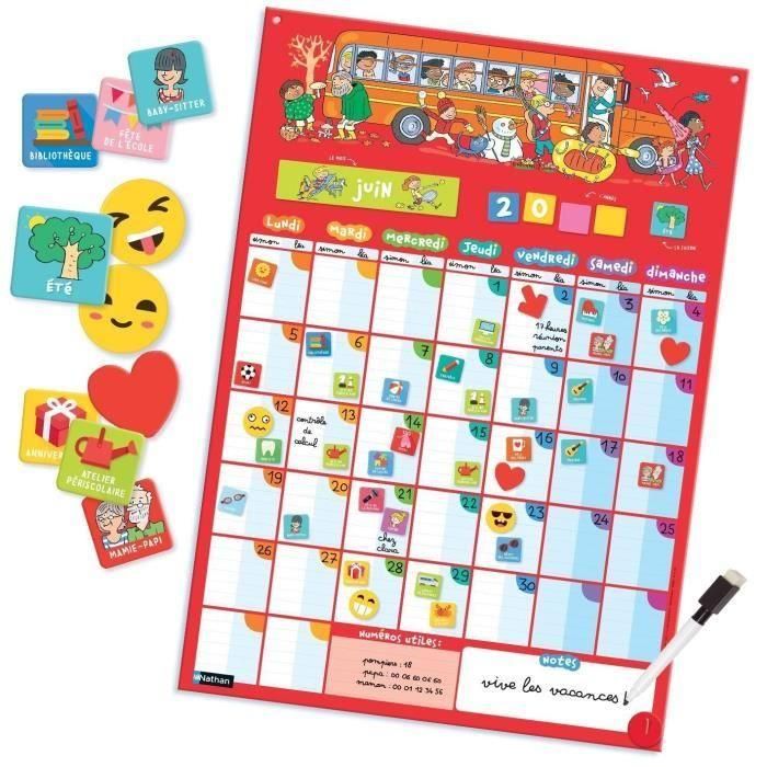 Nathan Calendario magnético perpetuo. Práctico organizador familiar reutilizable para eventos, reuniones y cumpleaños anuales. 2 Nathan Calendario magnético perpetuo. Práctico organizador familiar reutilizable para eventos, reuniones y cumpleaños anuales. 2