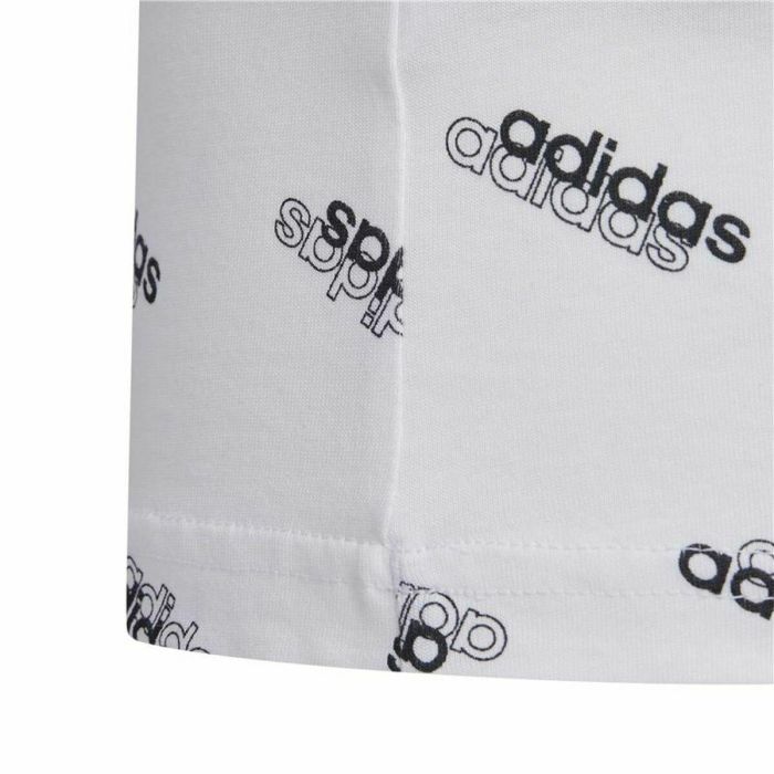 Camiseta de Manga Corta Infantil Adidas Sportswear Blanco 1