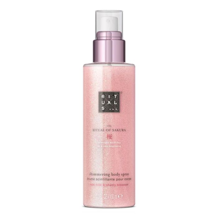 Rituals The Ritual of Sakura Bruma Corporal con Brillo de Flor de Cerezo y Leche de Arroz 150 ml. Piel Perfumada, Radiante e Hidratada.