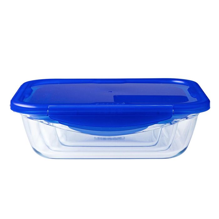 Fiambrera Hermética Pyrex Cook & Go Azul 1,7 L 24 x 18 cm Vidrio (5 Unidades) 1