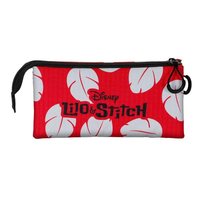 Estuche Portatodo Triple Kiss Disney Lilo y Stitch Rojo 2