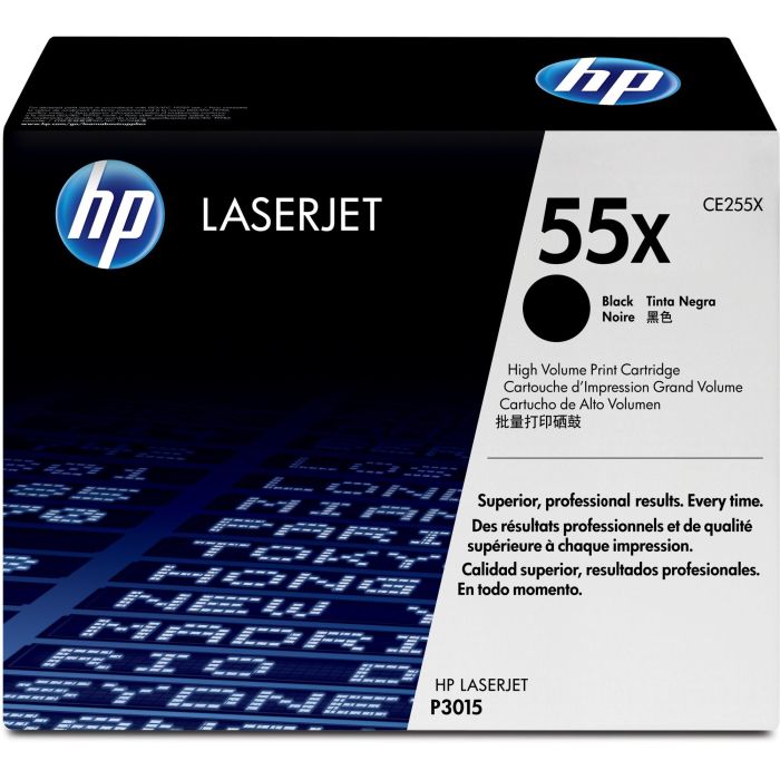 HP CE255X Cartucho Tóner Original 55X Negro de Alta Capacidad para HP LaserJet Pro M521, 12.500 páginas