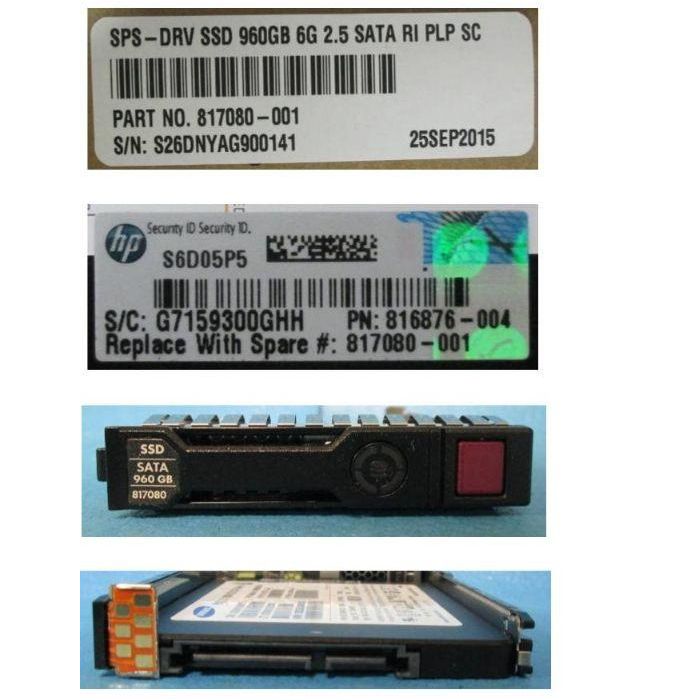 Hewlett Packard Enterprise Disco Duro 960GB 2.5" Serial ATA III 6 Gbit/s para Servidores y Sistemas HP 1