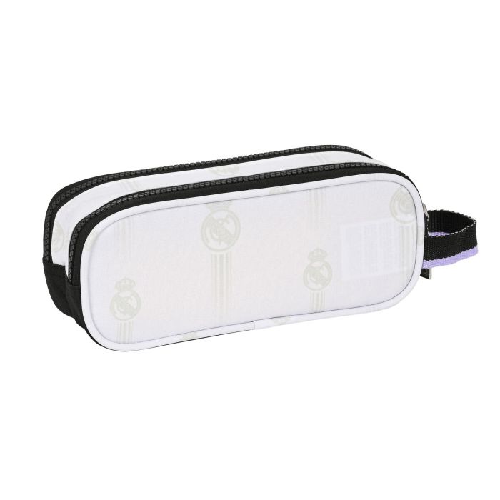 Portatodo Doble Real Madrid C.F. Negro Blanco (21 x 8 x 6 cm) 2