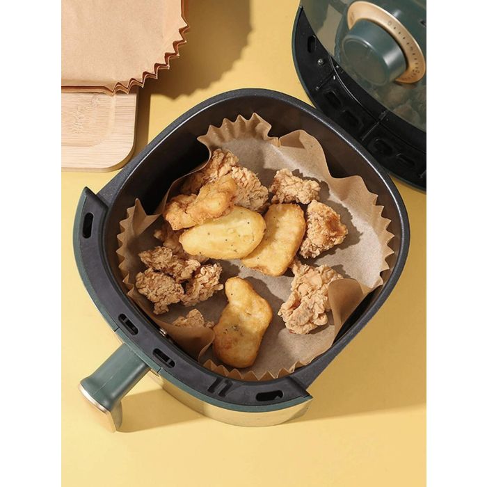 Inde Set 35 Bases Papel Airfryer Cuadradas 20 cm 4