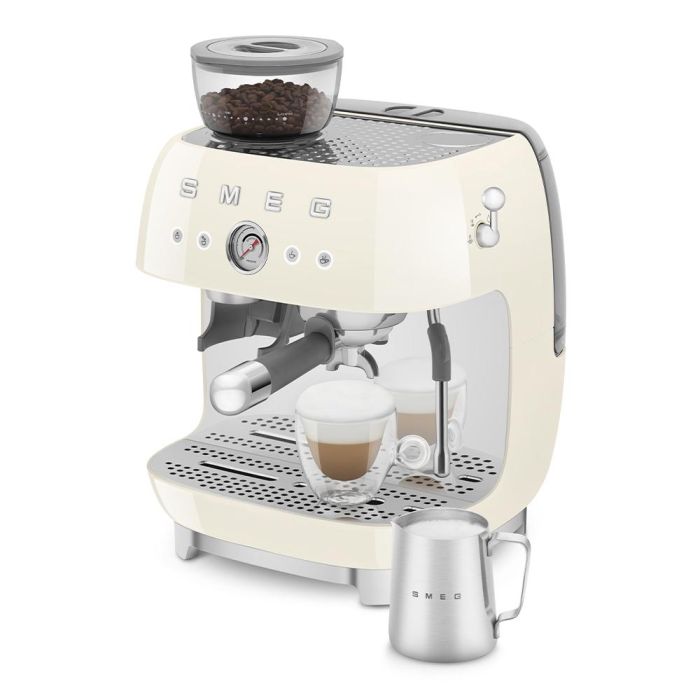 Smeg EGF03CREU Máquina de Café Espresso Estilo Años 50 con Molinillo Integrado Color Crema 1