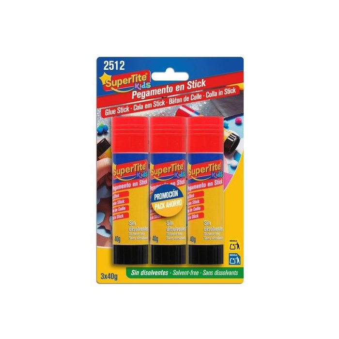 Barra Pegamento Supertite 40G Blister De 3