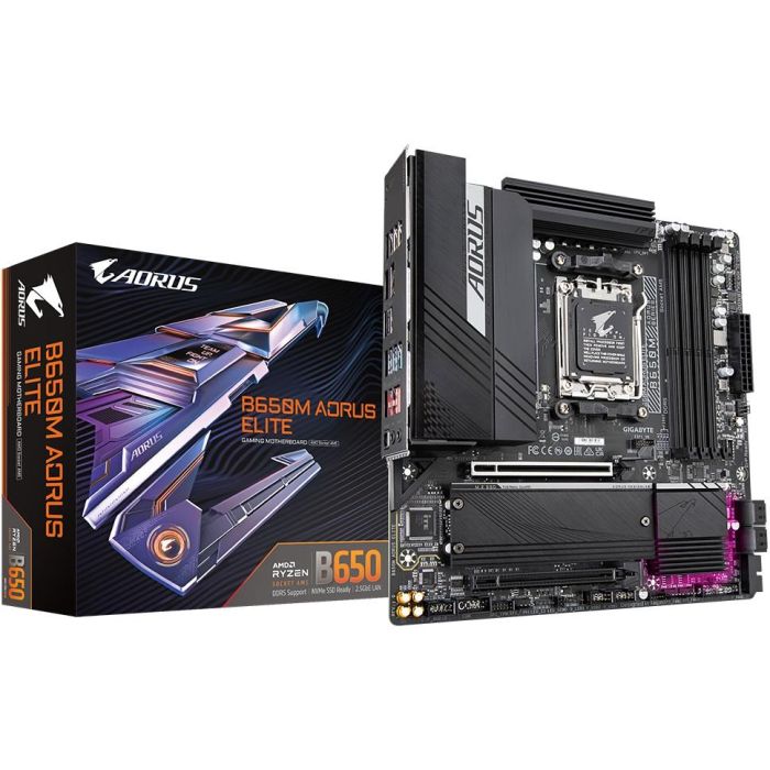 Gigabyte GA-B650M-AORUS Elite (AM5) (D) Placa Base para Socket AM5 con DDR5