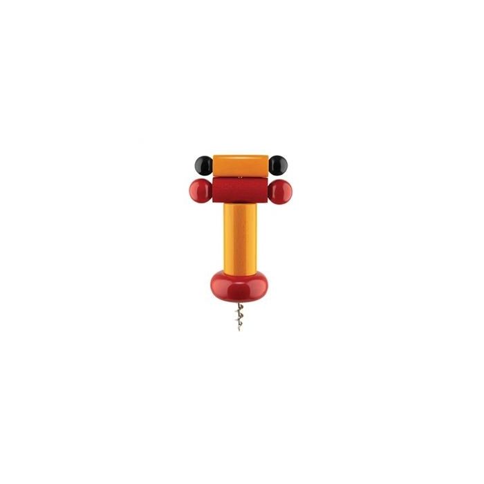 Ettore Sottsass Sacacorchos Rojo/Amarillo/Negro 100 Vc ALESSI ES17