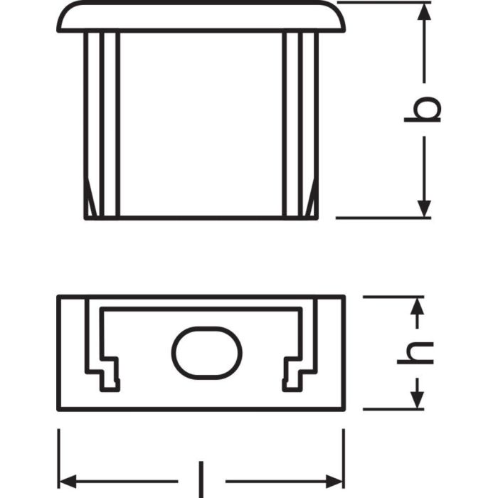 [LVE-4058075277601] Ledvance Tapón Final Perfíl Plano Tiras LED -PF02/EC/H Pack 2 1