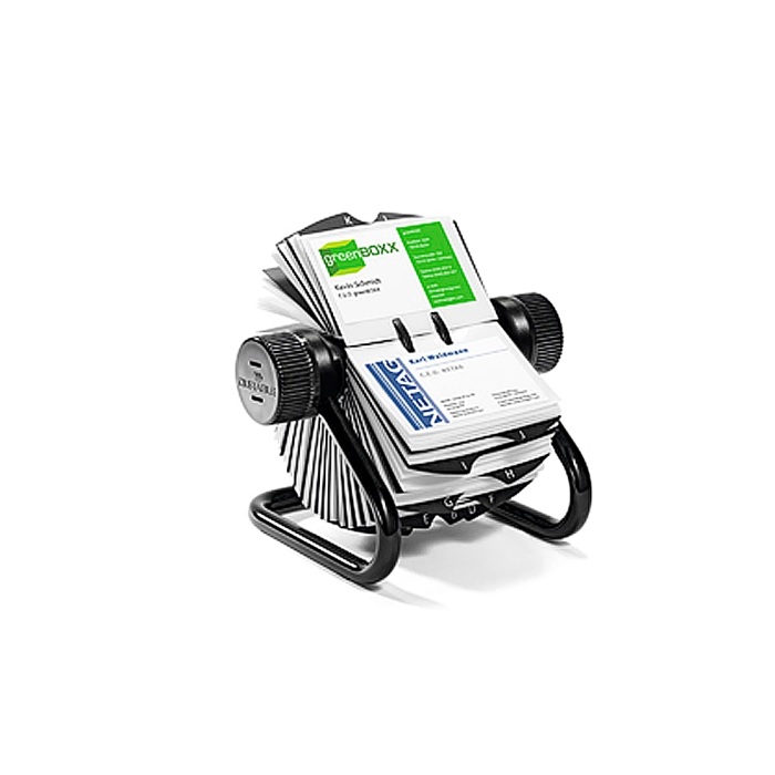 Duraclip Tarjetero Rotatorio 200 Fundas para 400 Tarjetas 72x104 mm Incluye Separador Az 1