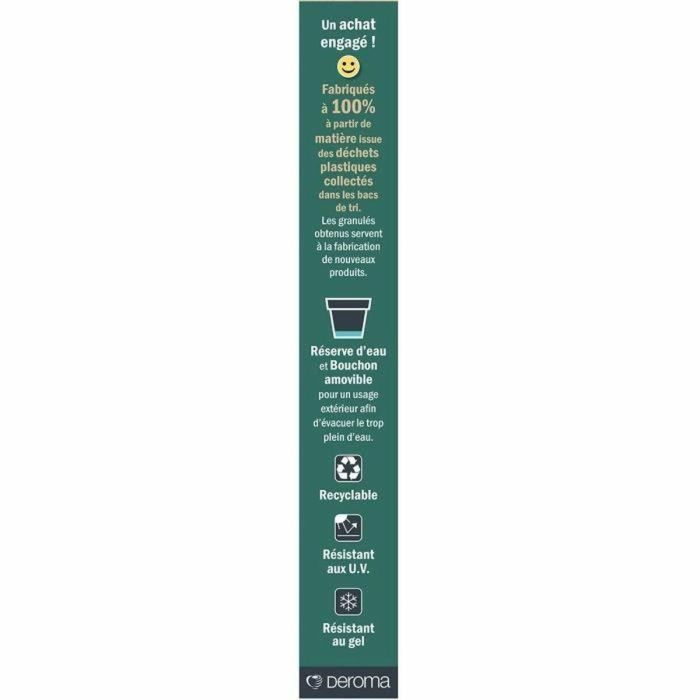 Deroma 9E95ZSZ237 Maceta Vaso Save R 58L 48cm Blanca 1