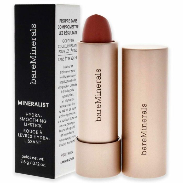 Bare Minerals MINERALIST Hydra-Smoothing Lipstick, Barra de Labios Vegana, Hidratante y Color Vibrante, Acabado Satinado, Tono Grace, 3.6g 2