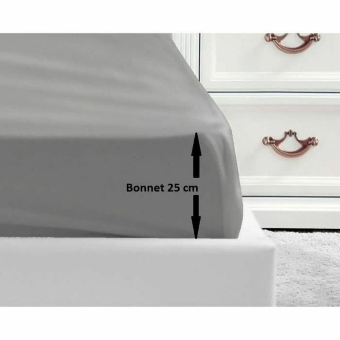 Lovely Home Sábana Ajustable 100% Algodón 54 Hilos 160x200 cm Cama Matrimonio, Gris Claro con Sombrero 25 cm, OEKO-TEX Lovely Home Sábana Ajustable 100% Algodón 54 Hilos 160x200 cm Cama Matrimonio, Gris Claro con Sombrero 25 cm, OEKO-TEX