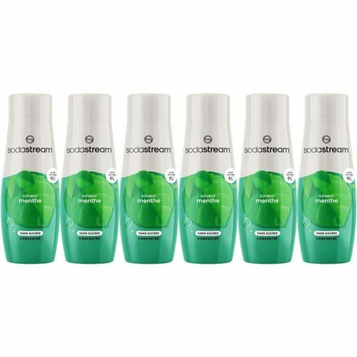 Sodastream SOD7290116748764 Pack 6 Concentrados Menta Sin Azúcar, 440ml x unidad, rinde hasta 54L de bebida Sodastream SOD7290116748764 Pack 6 Concentrados Menta Sin Azúcar, 440ml x unidad, rinde hasta 54L de bebida