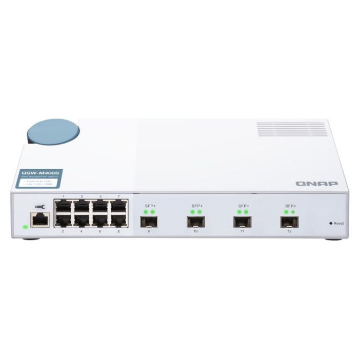 Qnap Switch QSW-M408S 8 Puertos Gigabit LAN 4 Puertos 10GbE SFP+ Smart Managed 1
