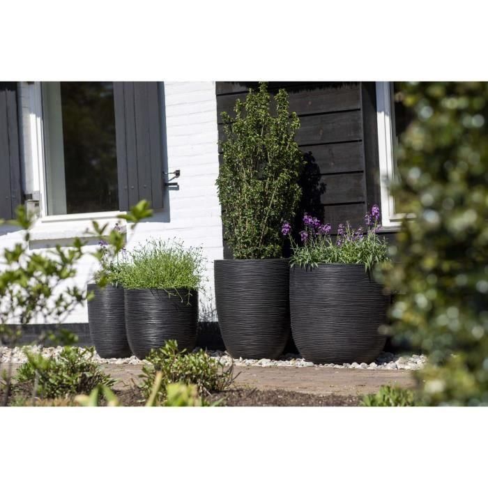Capi Jardiniere Nature Rib 54 x 52 cm Negro KBLR935 1 Capi Jardiniere Nature Rib 54 x 52 cm Negro KBLR935 1