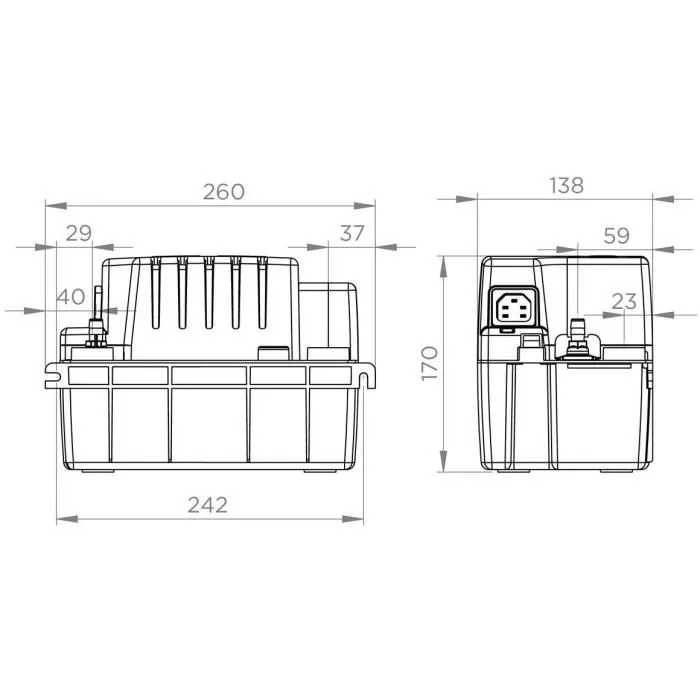 SFA Sanicondens Eco V02 Bomba de Elevación de Condensados para Caldera / Climatización - 2 Entradas - 45 dBA 3