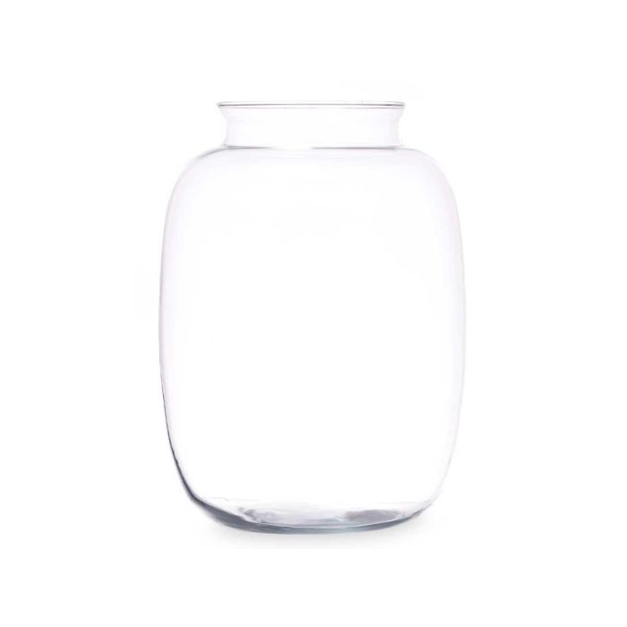 Jarrón Giftdecor abombado boca abierta 24x32x24 cm vidrio transparente 2 Jarrón Giftdecor abombado boca abierta 24x32x24 cm vidrio transparente 2