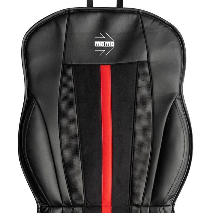 Momo MOMLSCU03BR Respaldo Negro-Rojo Universal para Coche con Espuma Acolchada para Mayor Comodidad y Fácil Limpieza 7