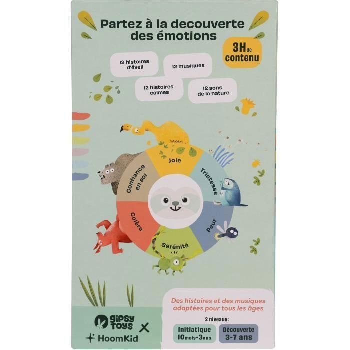 Gipsy Toys GIP3268060563058 Peluche Parlante Siméon, el cuentacuentos de las emociones 28cm Verde Agua 3