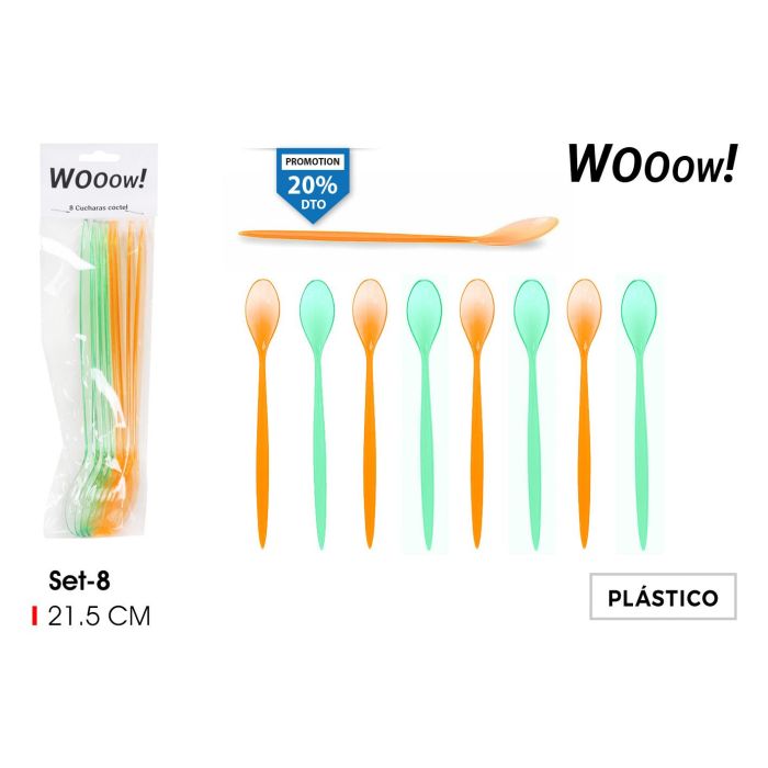 Wooow Set de 8 Cucharas Cocktail (48 Unidades)