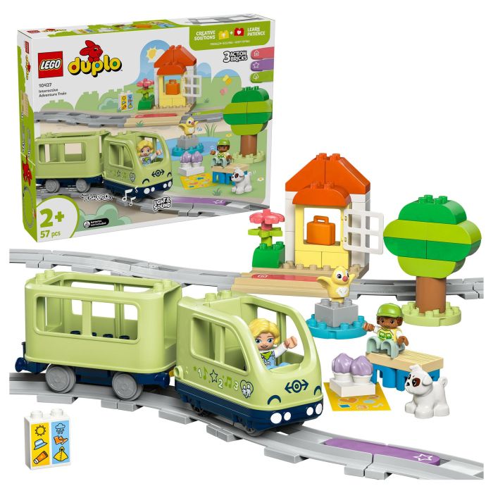 Lego Tren de aventuras interactivo 10427 - Juguetes de aprendizaje temprano para niños de 2 años