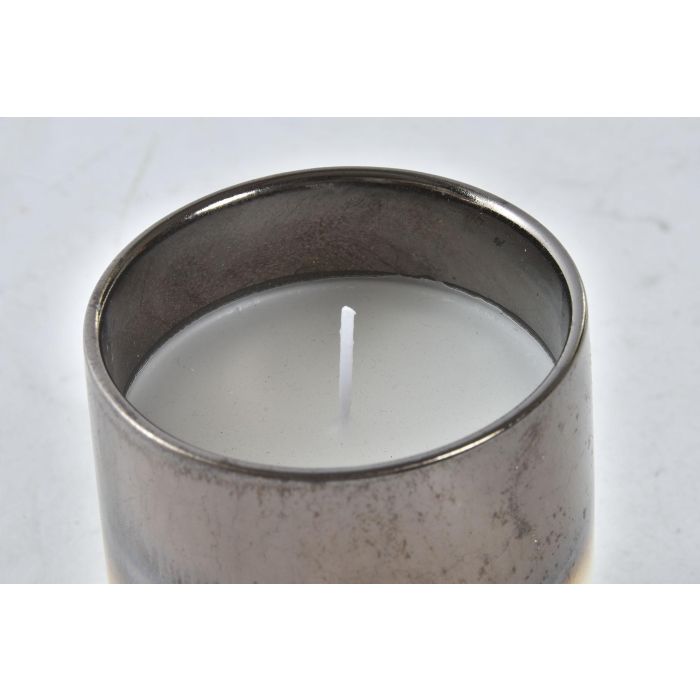 DKD Home Decor Vela Atlántico Marrón Blanco de Cera y Cerámica - 8x9.5x8 cm - Pack de 12 Unidades 1