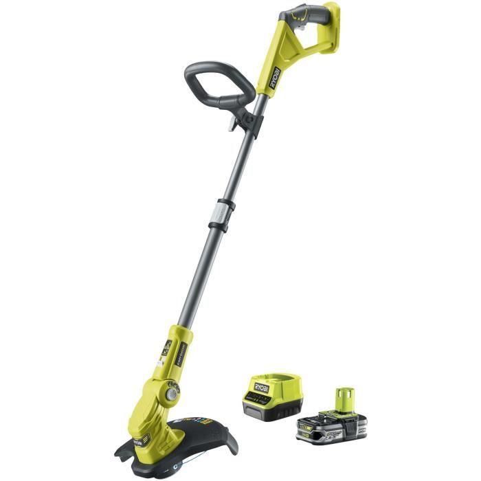 Cortacantos 18V - enderezador de cantos - corte Ø 25-30 cm - hilo Ø 1 x 1,6 mm - 1 batería 18V 2,5 Ah, 1 cargador + RAC155 GRATIS Cortacantos 18V - enderezador de cantos - corte Ø 25-30 cm - hilo Ø 1 x 1,6 mm - 1 batería 18V 2,5 Ah, 1 cargador + RAC155 GRATIS