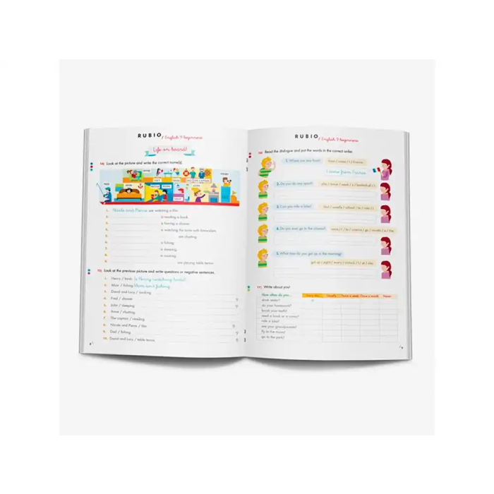 Rubio Cuaderno Inglés 9 Años Principiantes - Gramática y Phonics para 4º Primaria 2