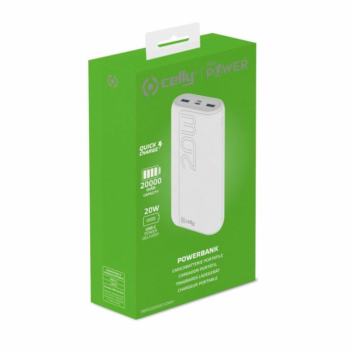 Powerbank Celly PBPD20000EVOWH Blanco 3