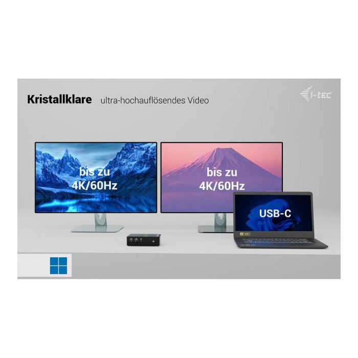 I-TEC Thunderbolt 5 Quattro Display DS 2xTB5 2xHDMI 1x2.5GLAN 1xUSB-C Gen2 Docking Station 140W PD 14