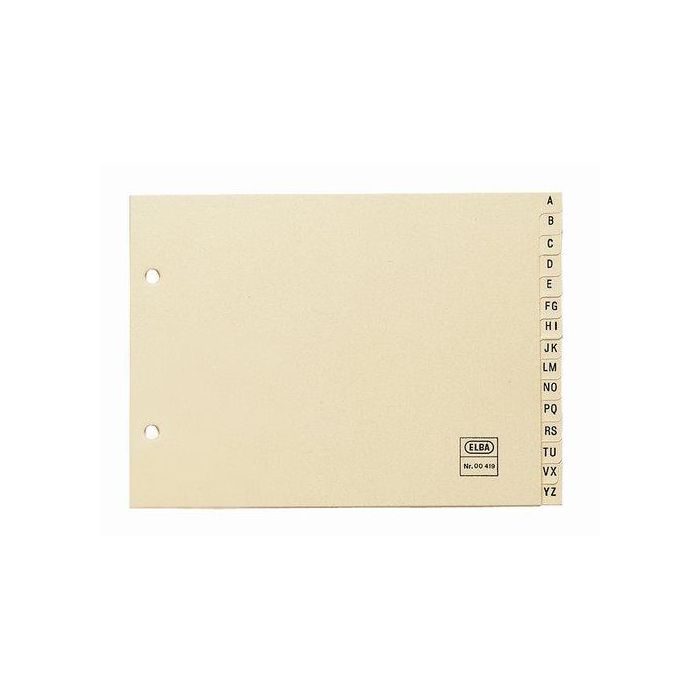 Elba Índices Alfabéticos Cartulina 4º Azul 15P Beige