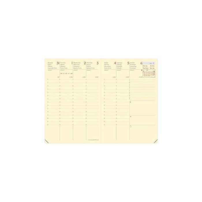 Recambio Agenda Anual (2026) Quo Vadis Affaires Prestigio Sp 150X100 S/V 2 Pag.