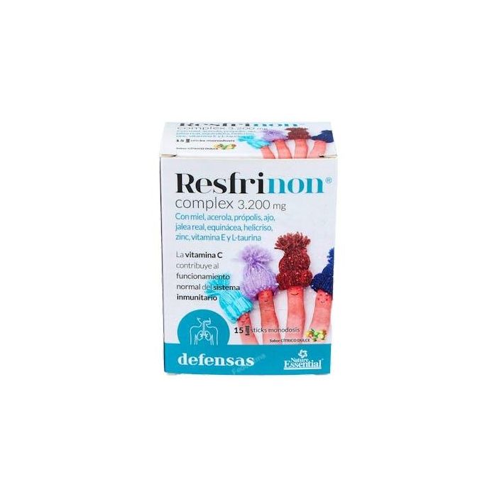 NATURE ESSENTIAL Resfrinon 15 sticks con Vitamina C para las Defensas y Sistema Inmunitario Sabor Cítrico/Dulce