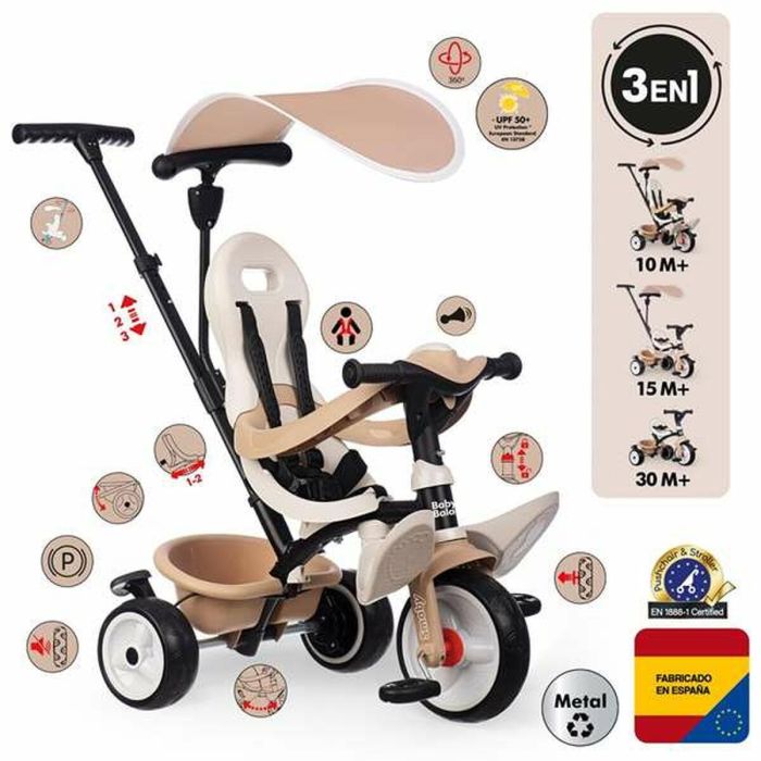 SMOBY - Triciclo para bebés - Triciclo para bebés beige 7 SMOBY - Triciclo para bebés - Triciclo para bebés beige 7