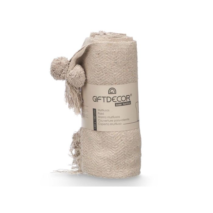 Multiusos Pompon Natural 120X150Cm Giftdecor (12 Unidades) 2 Multiusos Pompon Natural 120X150Cm Giftdecor (12 Unidades) 2