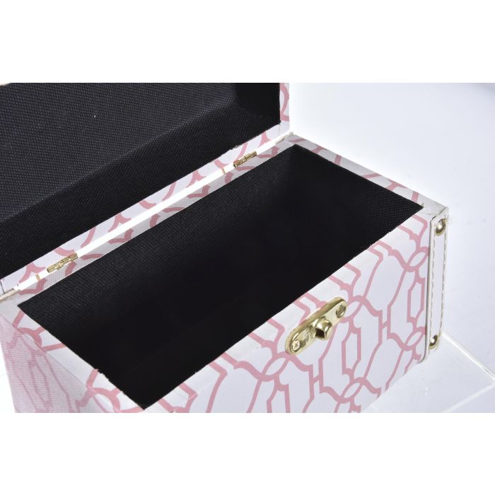 DKD Home Decor Sixties Caja Decorativa Naranja Blanco 18 x 19 x 24 cm Set de 2 3