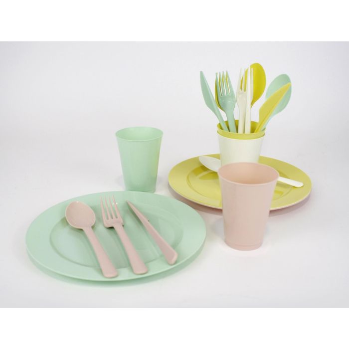 Set de 20 piezas para picnic pastel - Dem (12 Cajas) 3 Set de 20 piezas para picnic pastel - Dem (12 Cajas) 3