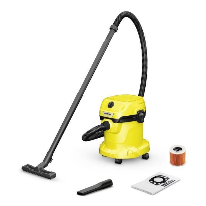 Aspirador en seco y húmedo KARCHER WD 2 Plus V-15/4/18 C - Depósito polipropileno 15 L - 1000W (Función soplador)