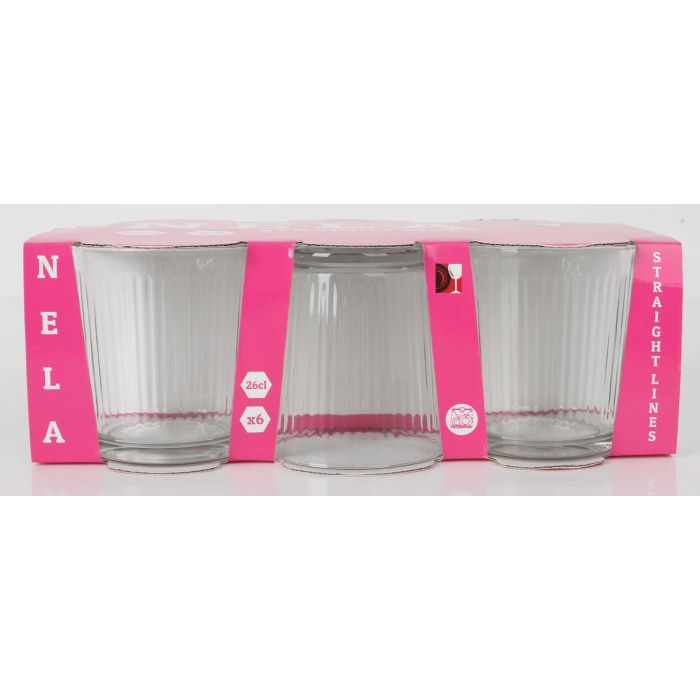 Set de 6 Vasos Nela Straight 26 cl - Inde (6 Cajas) 1 Set de 6 Vasos Nela Straight 26 cl - Inde (6 Cajas) 1