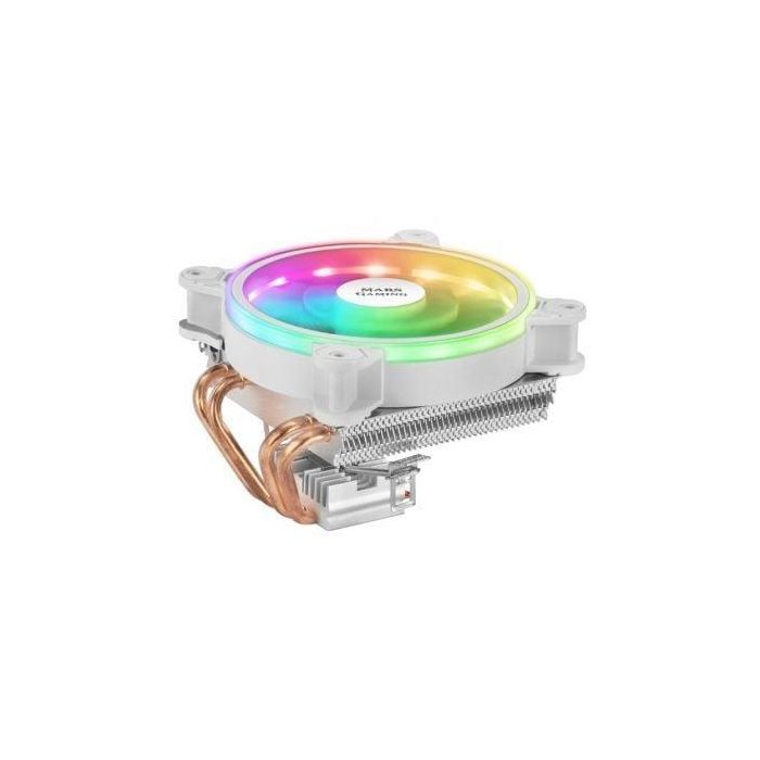 Mars Gaming MCPU220 Disipador CPU 12cm con Iluminación ARGB Dual 140W TDP Perfil Bajo Universal Intel/AMD Blanco 0 Mars Gaming MCPU220 Disipador CPU 12cm con Iluminación ARGB Dual 140W TDP Perfil Bajo Universal Intel/AMD Blanco 0