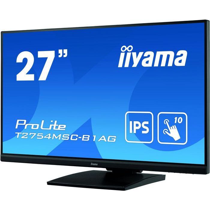 Monitor Iiyama 27" (T2754MSC-B1AG) Negro Pcap 10-Points Tactil, Anti Glare Coating, 1920 X 1080, Ips-Panel, Slim Bezel, Speakers, Vga, Hdmi, Height Adjust., 300 Cd/M², Usb 3.0 Usb Touch Interface 3 Monitor Iiyama 27" (T2754MSC-B1AG) Negro Pcap 10-Points Tactil, Anti Glare Coating, 1920 X 1080, Ips-Panel, Slim Bezel, Speakers, Vga, Hdmi, Height Adjust., 300 Cd/M², Usb 3.0 Usb Touch Interface 3
