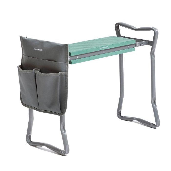 Inde Banco de Jardinería Plegable con Bolsa para Herramientas 58 x 27 x 12 cm 14