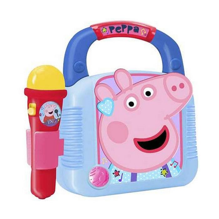 Reproductor mp3 peppa pig con microfono y bluetooth 22x23x7 cm